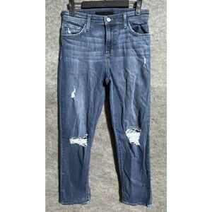 Joe's Distressed Blue Denim The Niki Mid Rise Boyfriend Jeans Women's Size 2/25